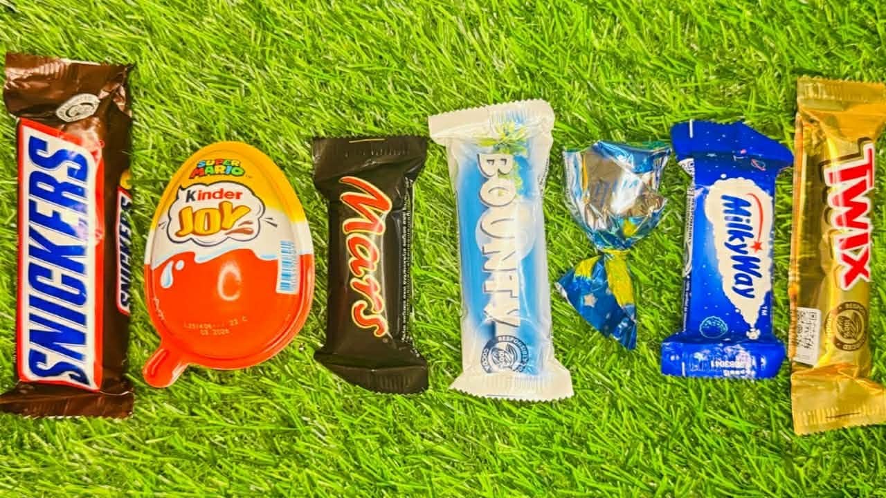 ASMR Relaxing Videos/Unpacking Sweets Chocolate and Rainbow Lollipops With Candy Cutting ASMR.