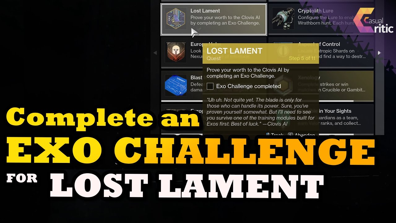 Destiny 2 - Exo Challenge Completed - Lost Lament Quest [Ultrawide]