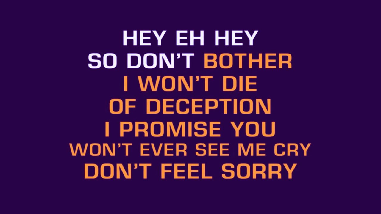 Shakira - Don't bother (official instrumental karaoke with lyrics on screen)