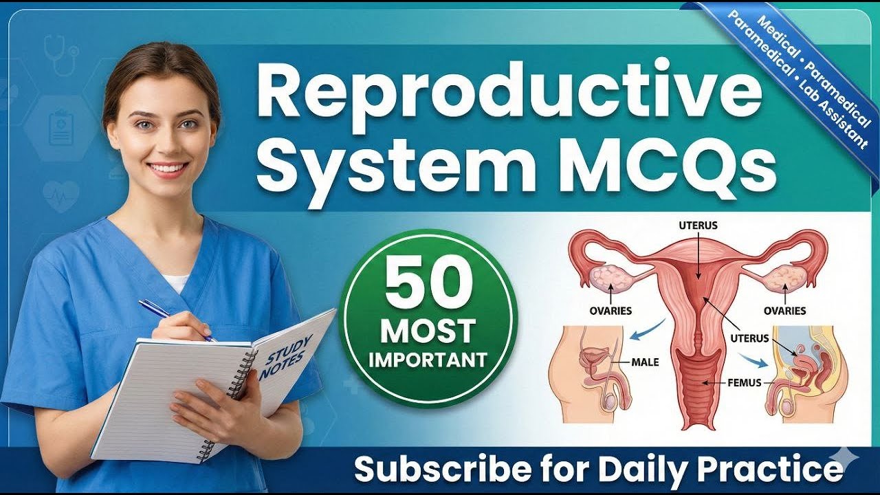 Reproductive System Part-2 | 50 Important MCQs  | Lab Assistant & Medical Exams