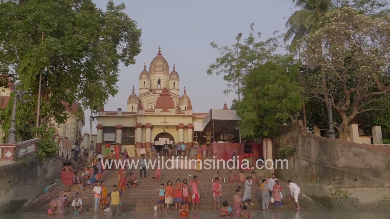 Dakshineswar Temple across river Ganga in Kolkata, images of an old world Calcutta
