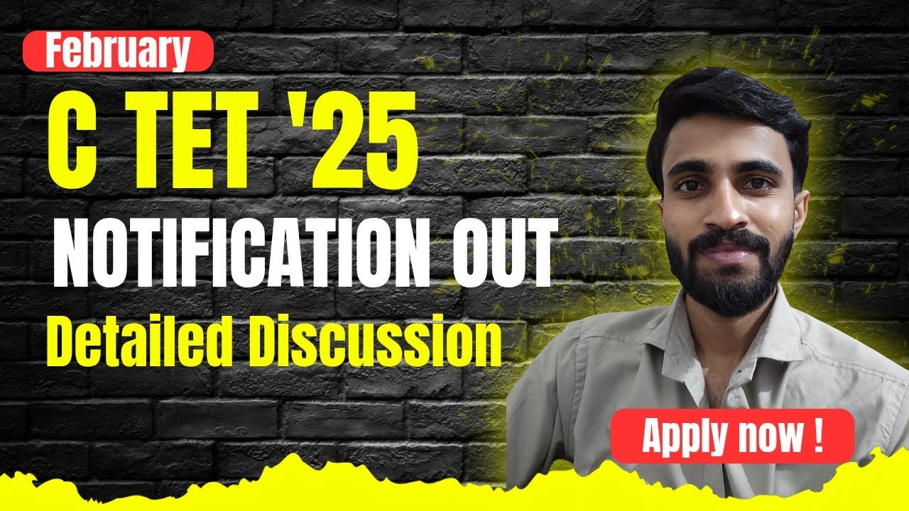 CTET NOTIFICATION OUT/ CTET FEBRUARY 2026 EXAM DETAILS/ APPLY NOW.......