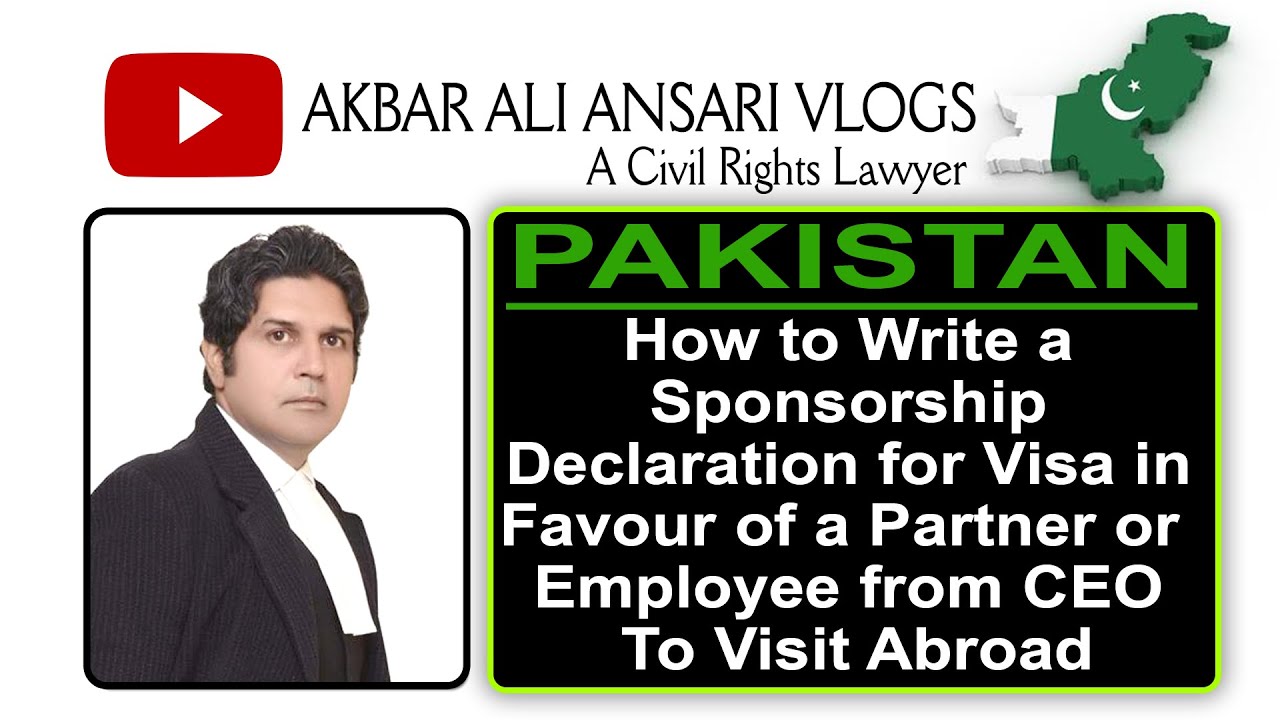 How to Write a Sponsorship Declaration for Visa in favour of a Partner of Employee from CEO |