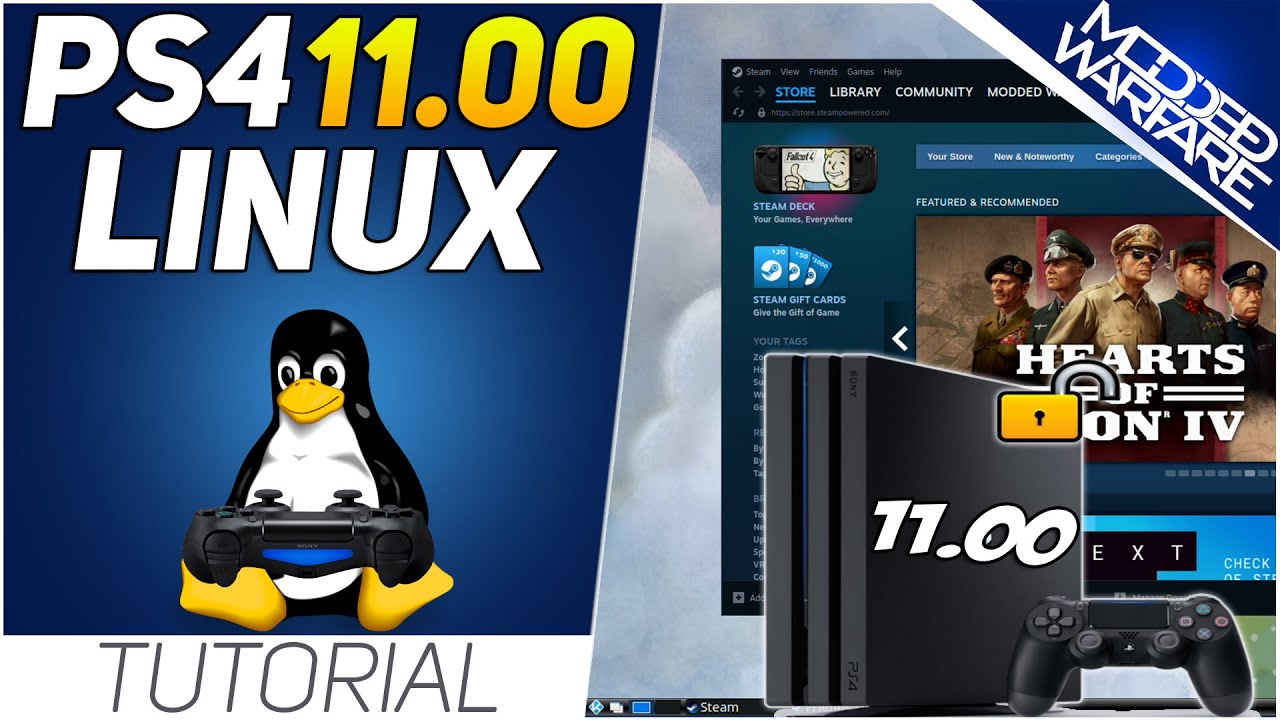 Запустите Linux на PS4 11.00, чтобы играть в компьютерные игры, эмуляторы и многое другое!