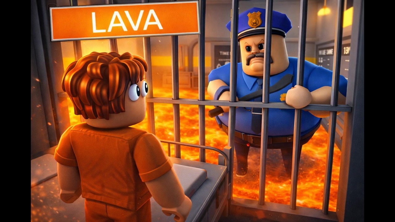 BARRY'S PRISON RUN OBBY LAVA MODE roblox! Gameplay NO death walkthrough