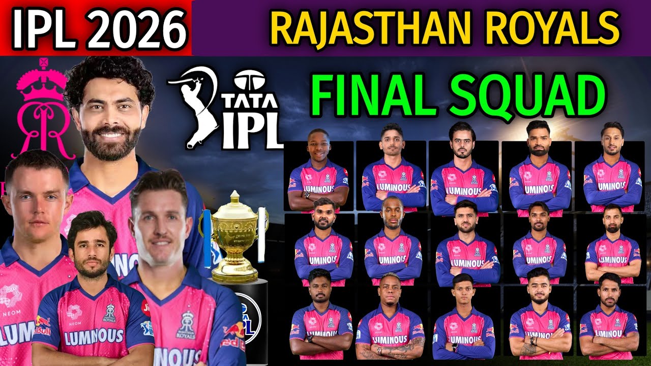 IPL 2026 Rajasthan Royals Full Squad 2026 | RR Team All Players List | RR Team 2026