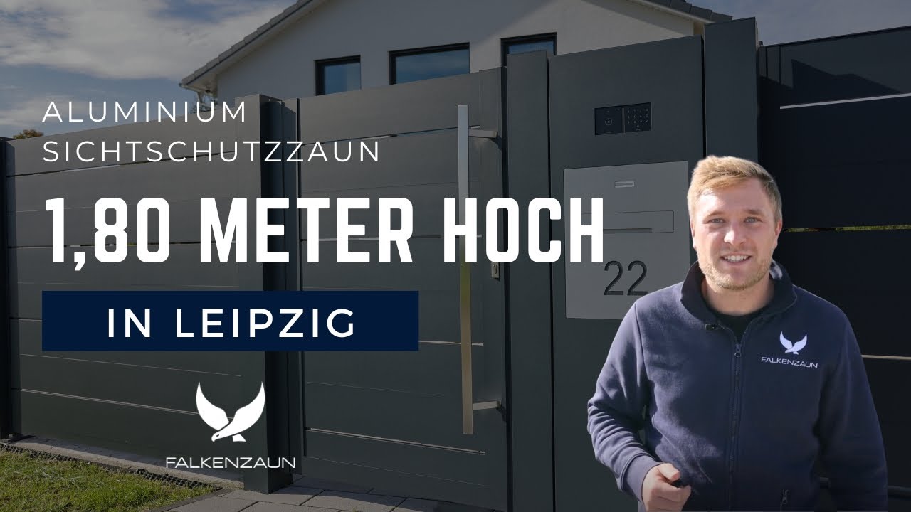 Sichtschutzzaun mit Schiebetor in Leipzig – Falken Zaun