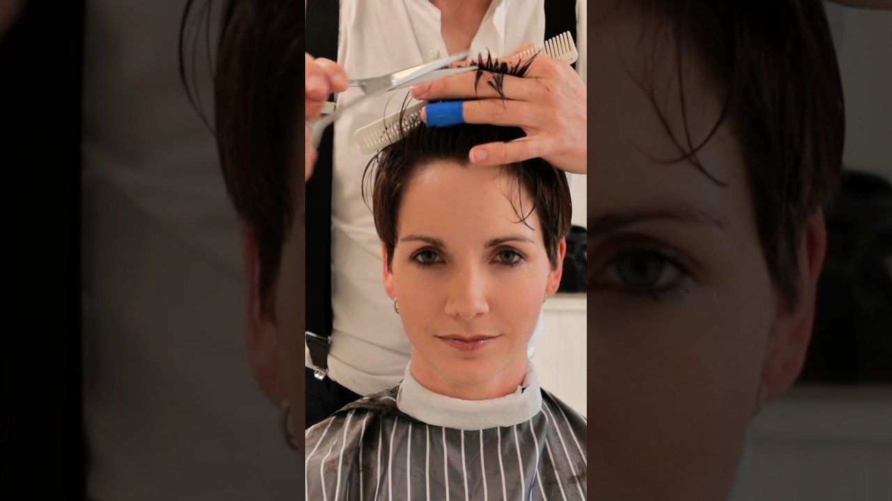 Amazing, pixie haircut transformation with clippers! #clippers  #shorts