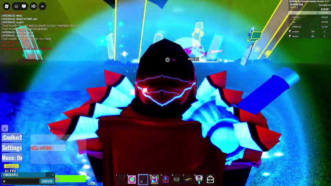 BEATING GOD DEMON + ADMIN ABUSE GOD ANGEL AND MORE speed demon boss fight (real)