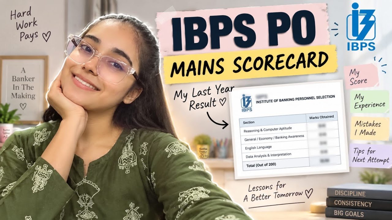 Last year IBPS PO MAINS scorecard💔2025. My advice for beginners 🙌✅ #ibpspo #ibpspomains #bankpo
