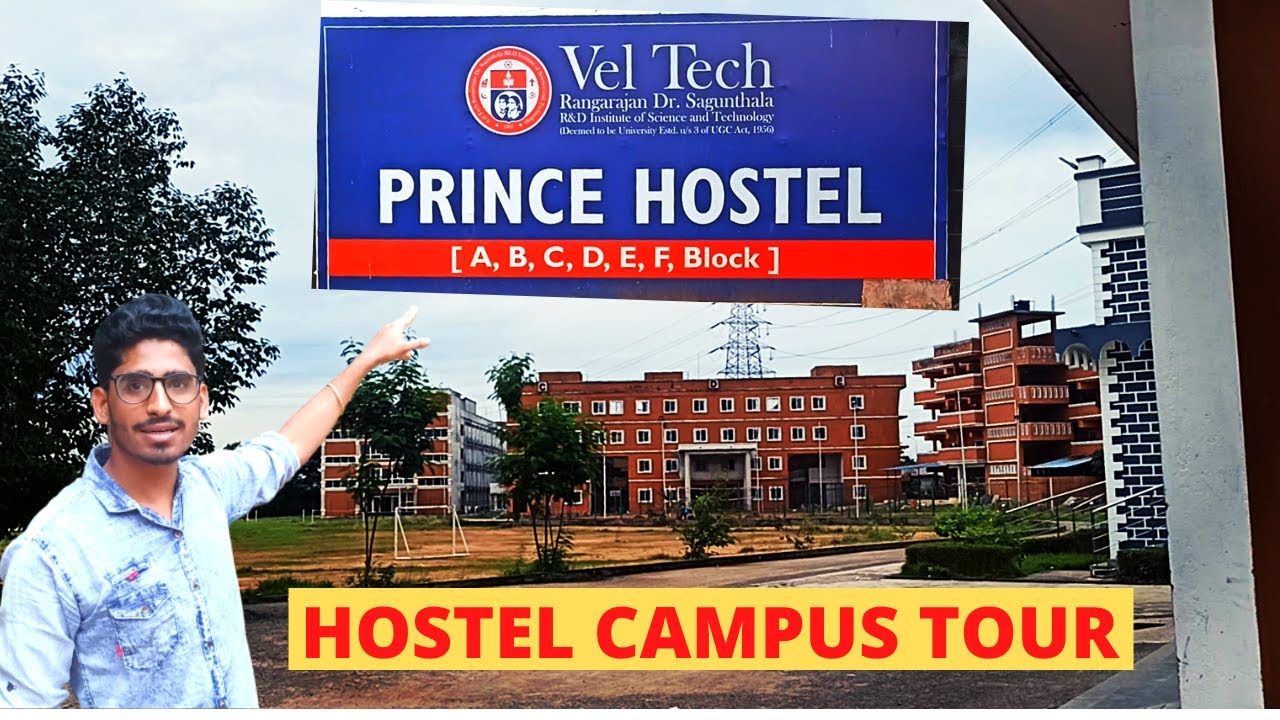PRINCE HOSTEL CAMPUS TOUR || VELTECH UNIVERSITY CHENNAI || Temple || Food Court || GYM || Grounds |