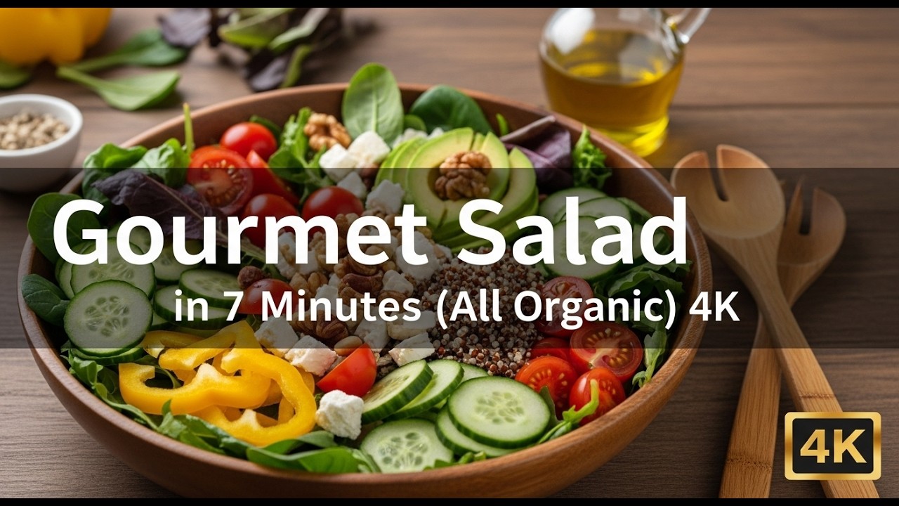 Gourmet Salad In 7 Minutes | All Organic 4K
