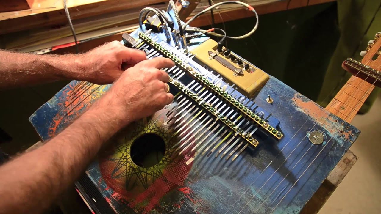 new blue kalimba/tamboura/theremin combo