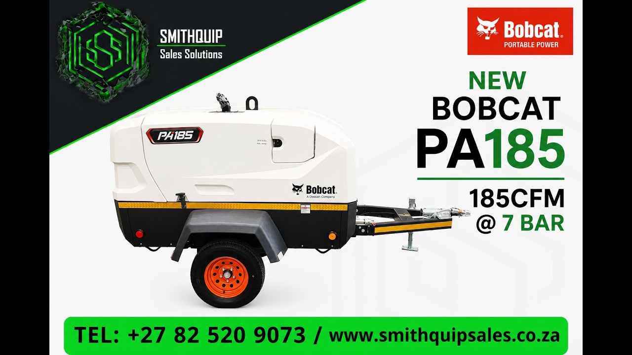 New Bobcat PA185 Mobile Diesel Compressor