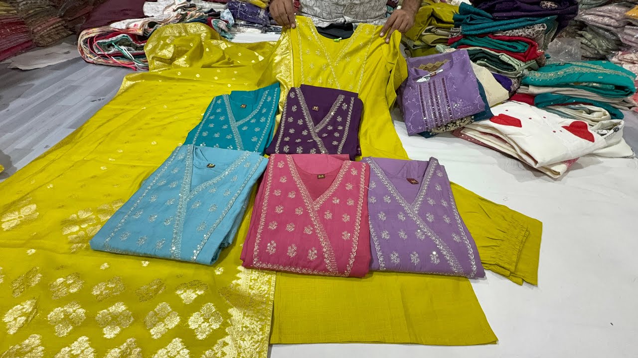 Chickpet Wholesale Party wear Kurtis, Kurti sets & Umbrella Kurtis. Courier available.