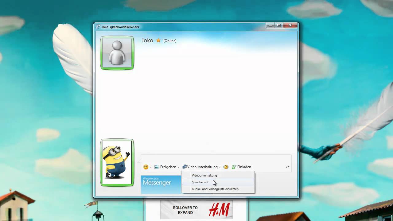 Windows Live Messenger Tutorials - Sprachanruf