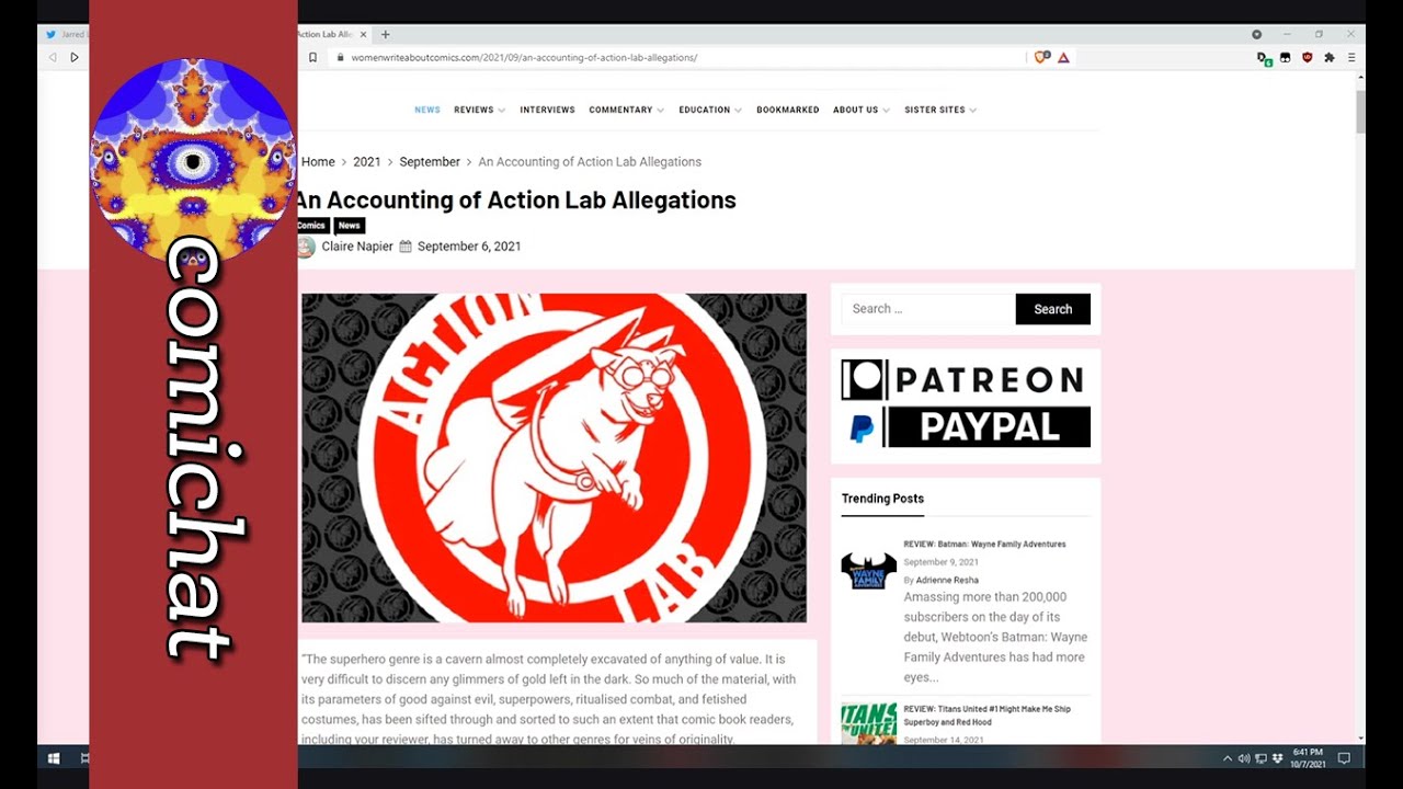 Checking Back in With Action Lab Comics - Comichat with Elizibar