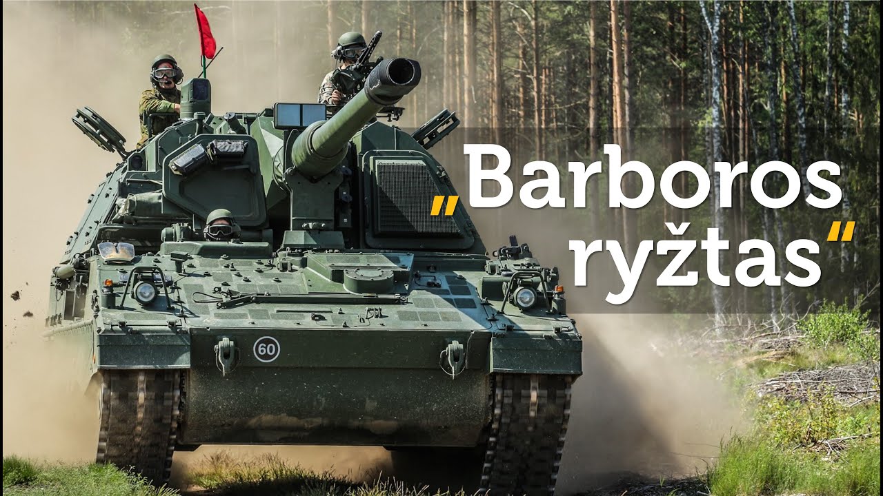 Kariuomenės savaeigių artilerijos sistemų PzH 2000 koviniai &scaron;audymai
