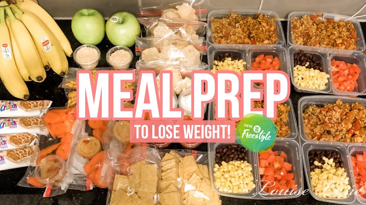 MEAL PREP TO LOSE WEIGHT | WW FREESTYLE | BURRITO BOWLS WITH CAULIFLOWER RICE