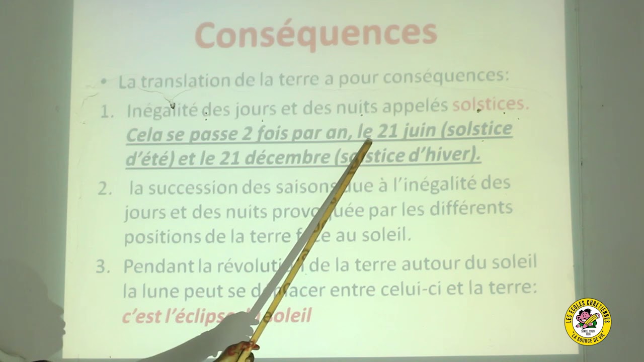 Géographie : Les mouvements de la terre suite