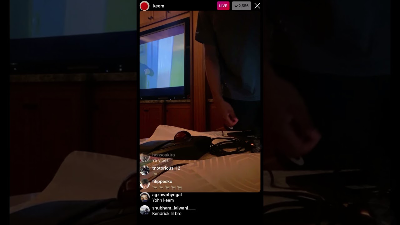 Baby Keem Producing In The Studio on IG Live