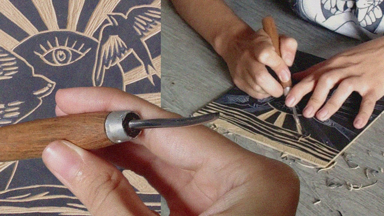 Grabado en madera con gubias | Paso a paso 👈