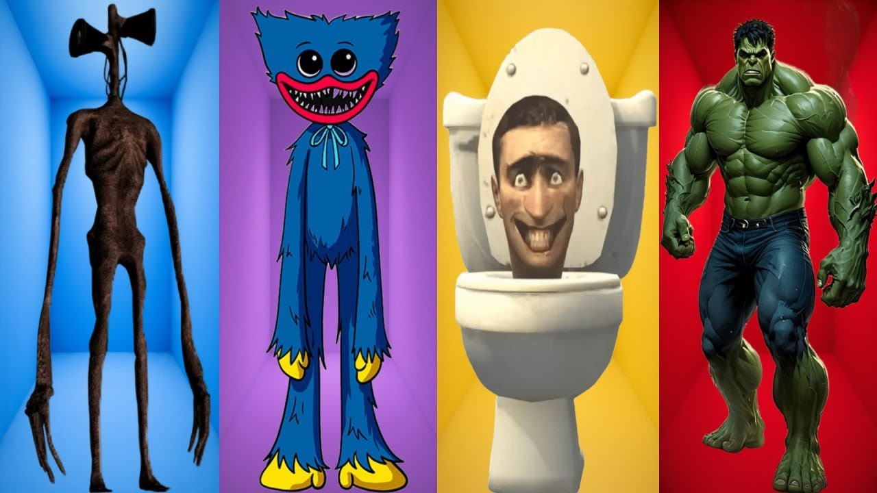 “Epic Tiles Hop 🔥 Coffin Dance |Siren Head, Huggy Wuggy, Sikibidi Toilet & Hulk”