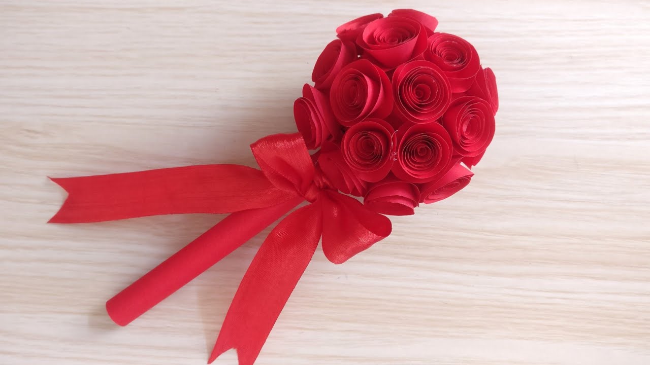 How To Make Paper Rose Flower Bouquet | DIY | Paper Craft