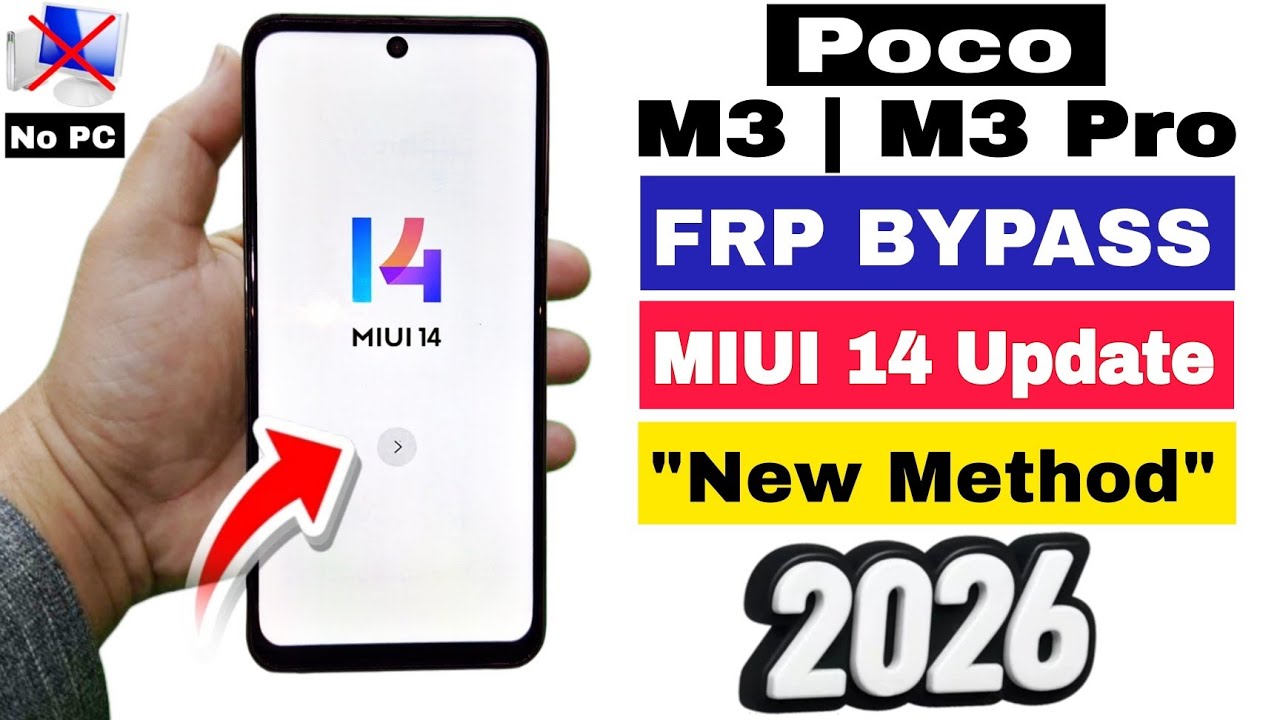 Poco M3 | M3 Pro : Google/ FRP Bypass 2026 | MIUI 14 Update - 100% Working New Method (Without Pc)