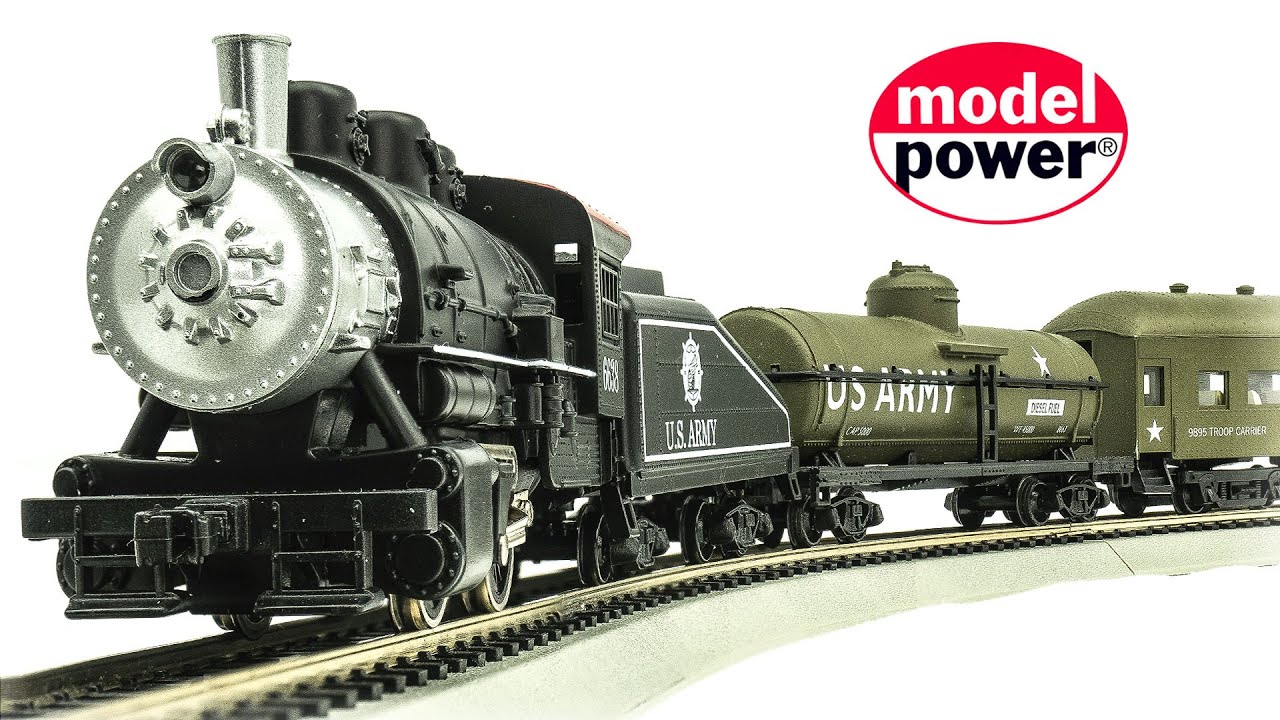 Model Power HO-Scale U.S. Army Electric Model Train Set Unboxing & Testing