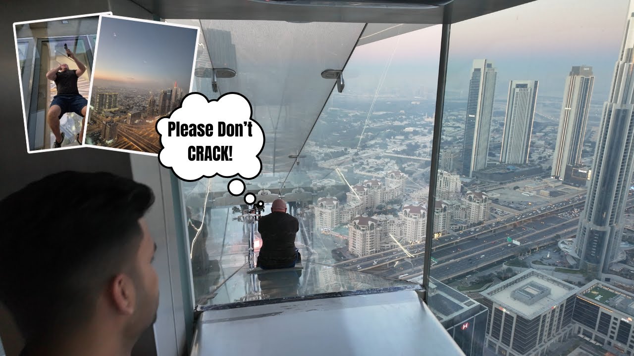 Sky Views Observatory Dubai: Sunset Thrills on the Glass Slide & Walk | We Got LUCKY Here! For Once!