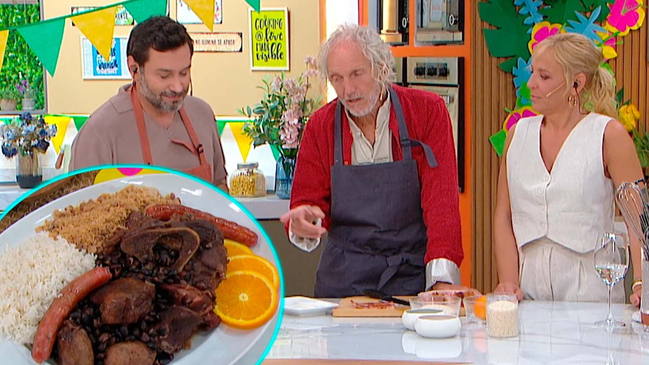 ¡VIVA  BRASIL! Coco Carreño preparó una super feijoada y farofa con la ayuda de Boy Olmi