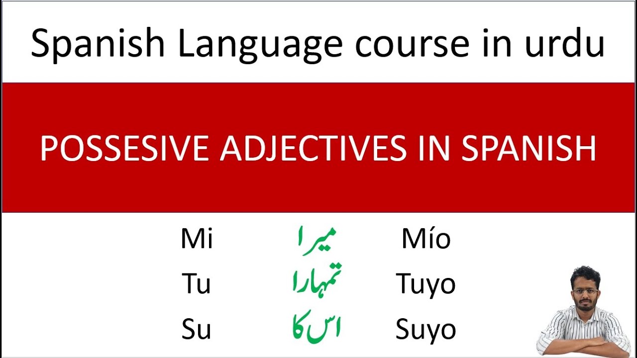 POSSESIVE ADJECTIVES IN SPANISH WITH URDU