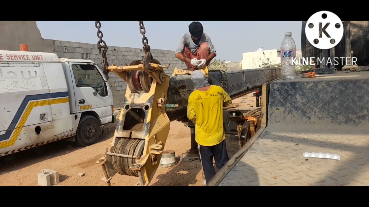 Dismantling BOOM TELESCOPING XCMG 50TONS CRANE part IV
