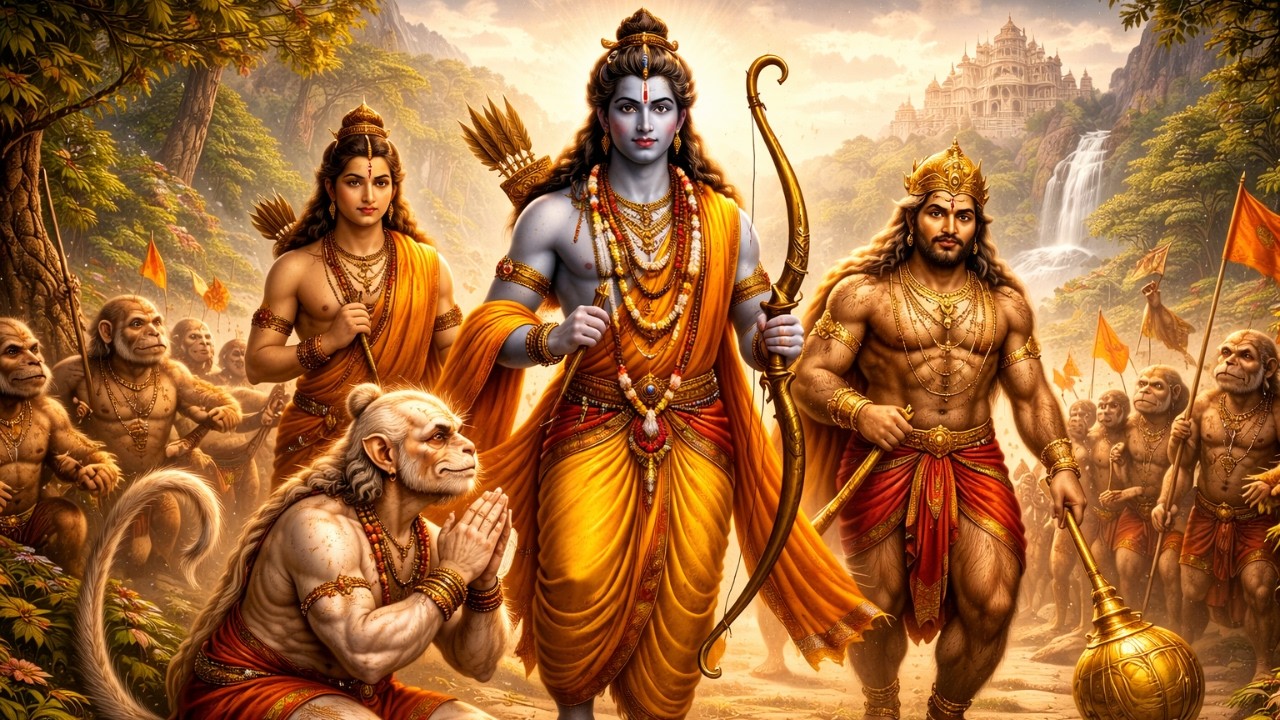 ಕಿಷ್ಕಿಂಧಾ ಖಾಂಡ | ವಾಲಿ ವಧೆ | ಸುಗ್ರೀವ ಅಭಿಷೇಕ | ರಾಮನ ದಿವ್ಯ ಲೀಲಾ | Kannada Devotional