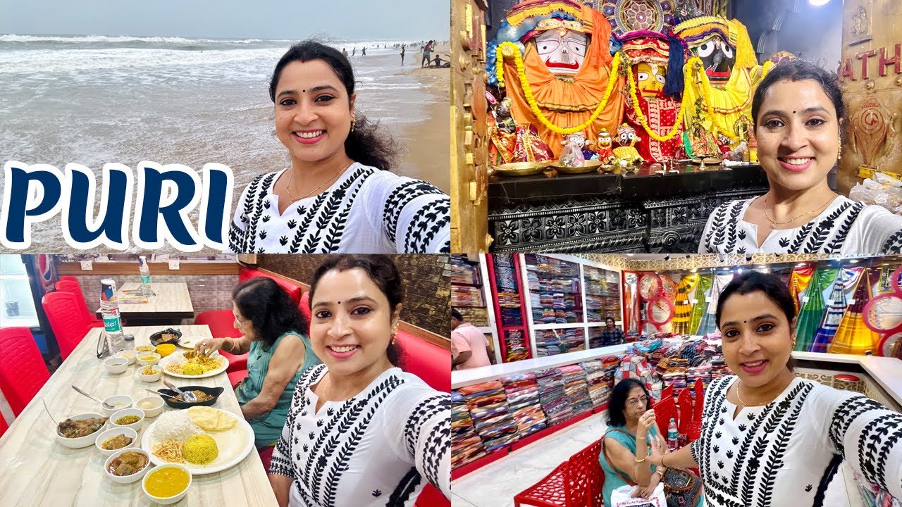 Puri Beach & Swargadwar Market || Shopping & Lunch In Sholo Ana Bangali || Aarti In Jagannath Mandir