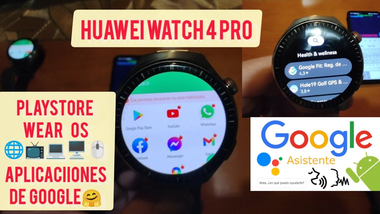 HUAWEI WATCH 4 PRO-PLAYSTORE DE WEAR OS-ASISTENTE DE GOOGLE-APLICACIONES DE GOOGLE-MAPS-ETC.ESPAÑOL🤗