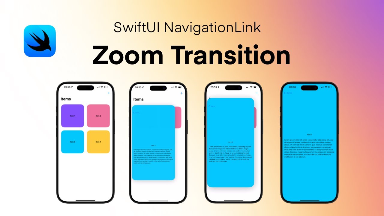 SwiftUI Zoom Transition Tutorial | Matched Geometry Effect with NavigationLink | Namespace Explained
