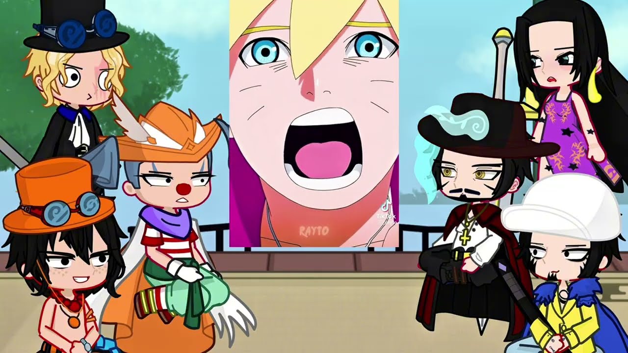 Past marines react to boruto | naruto shippuden | Onepiece | Strawhat | Luffy | Gacha life 2