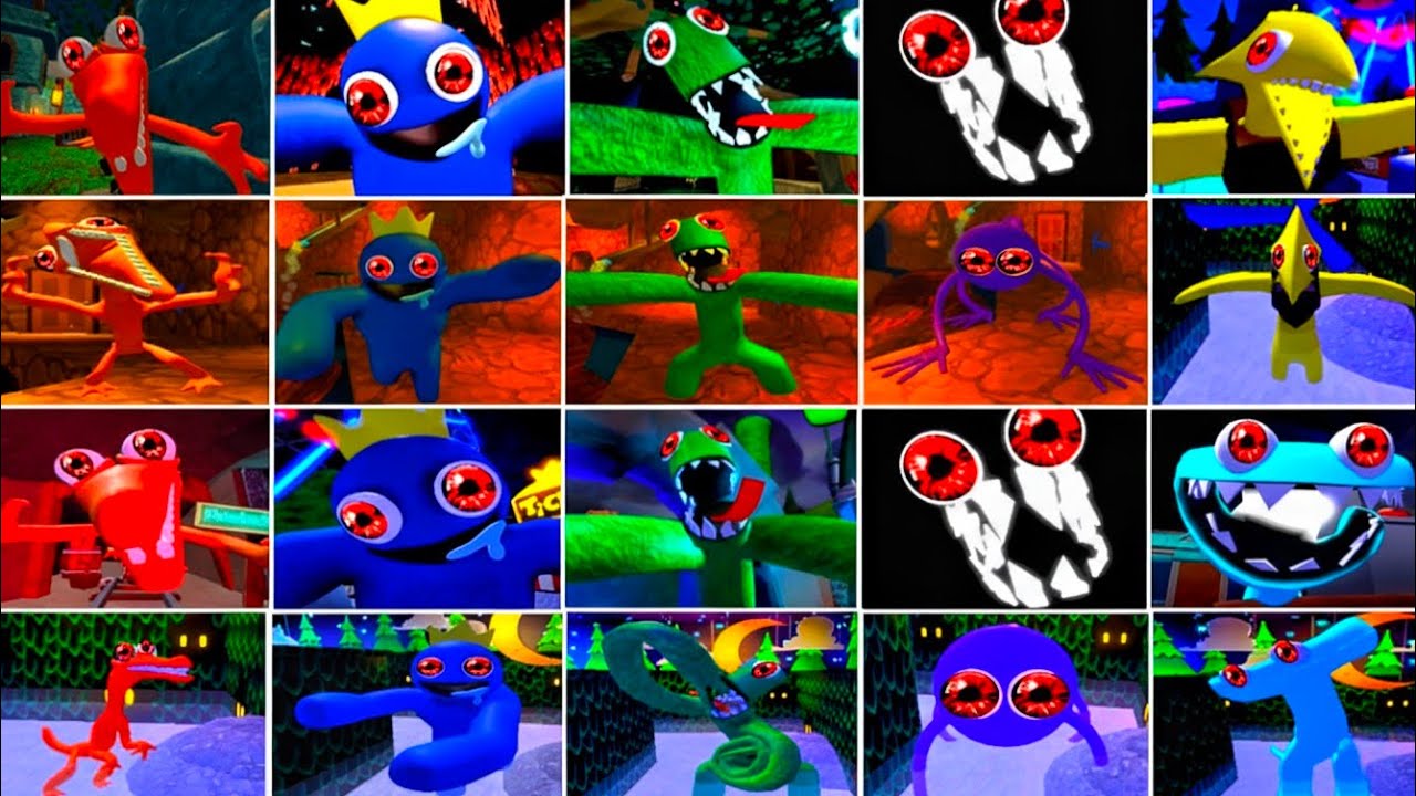 Old Fear vs New Fear  Rainbow Friends 🌈 Jumpscares Comparison ch 1 VS ch 2 ( Accurate Roleplay )
