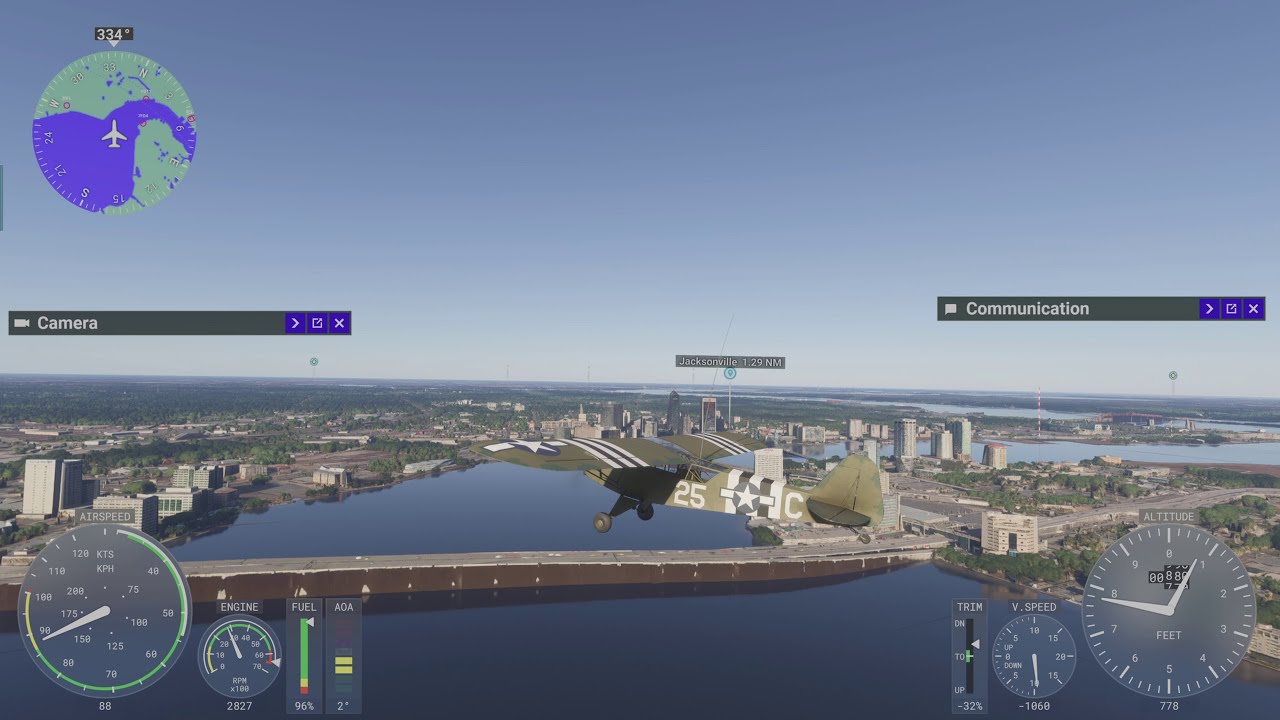 Microsoft Flight Simulator (2024) [GP7] «Полет на самолете Grasshoper/Piper Cub над центром Джекс...