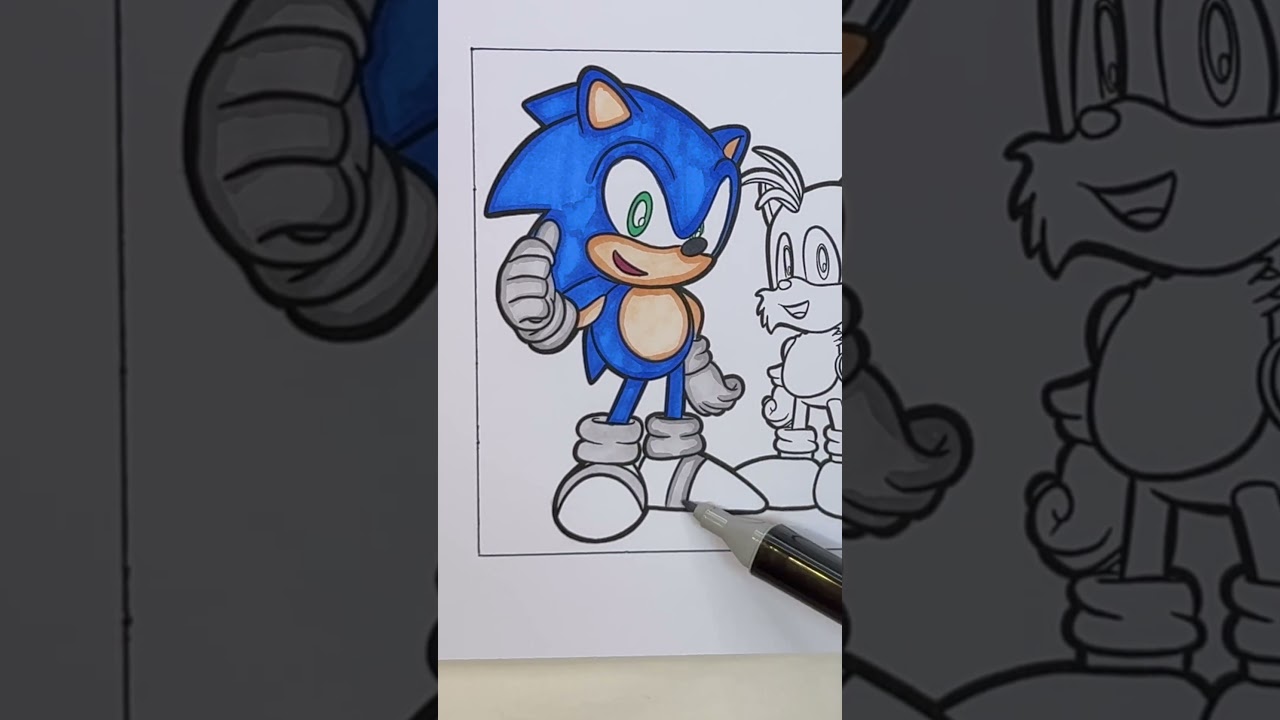 SONIC COLORING PAGES | HOW TO COLORING SONIC | SPEED COLORING