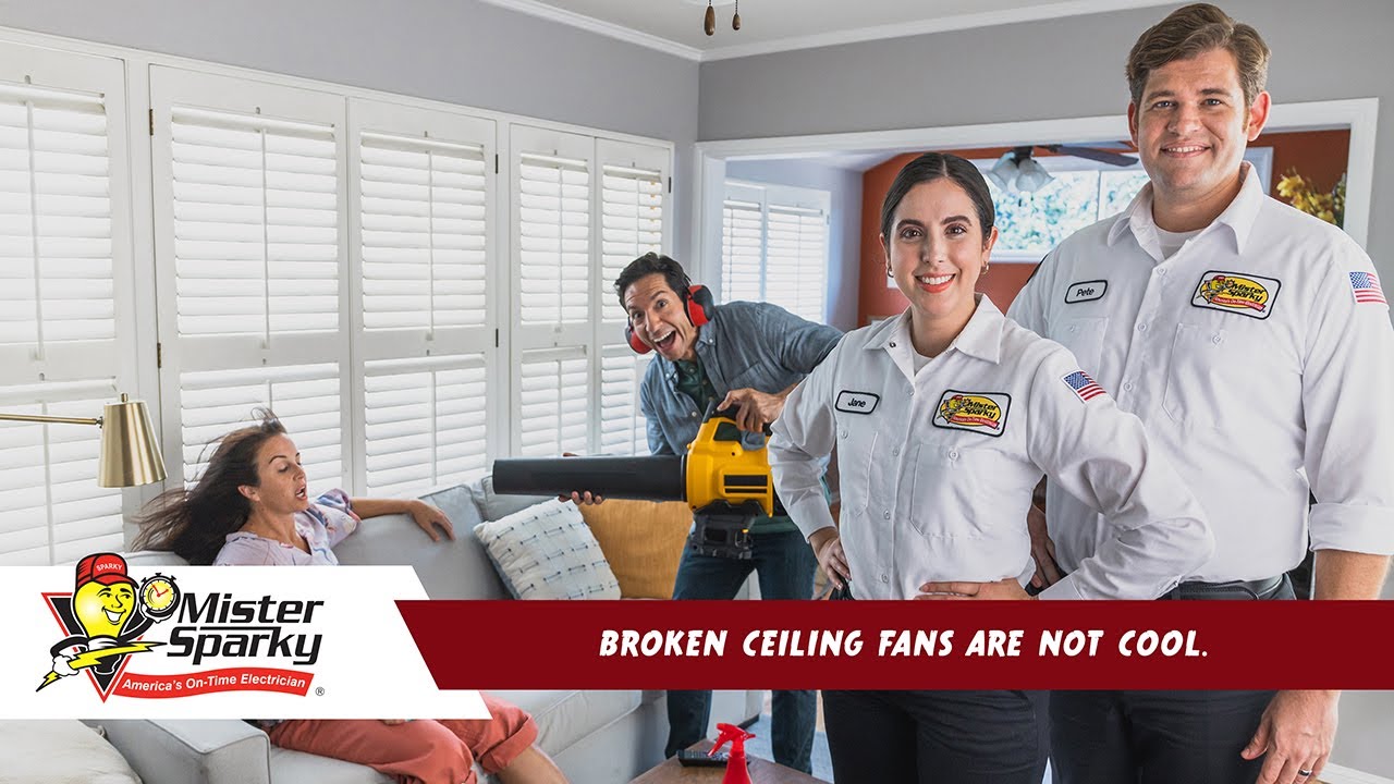 Broken Ceiling Fan - The Malarky Busters - Mister Sparky