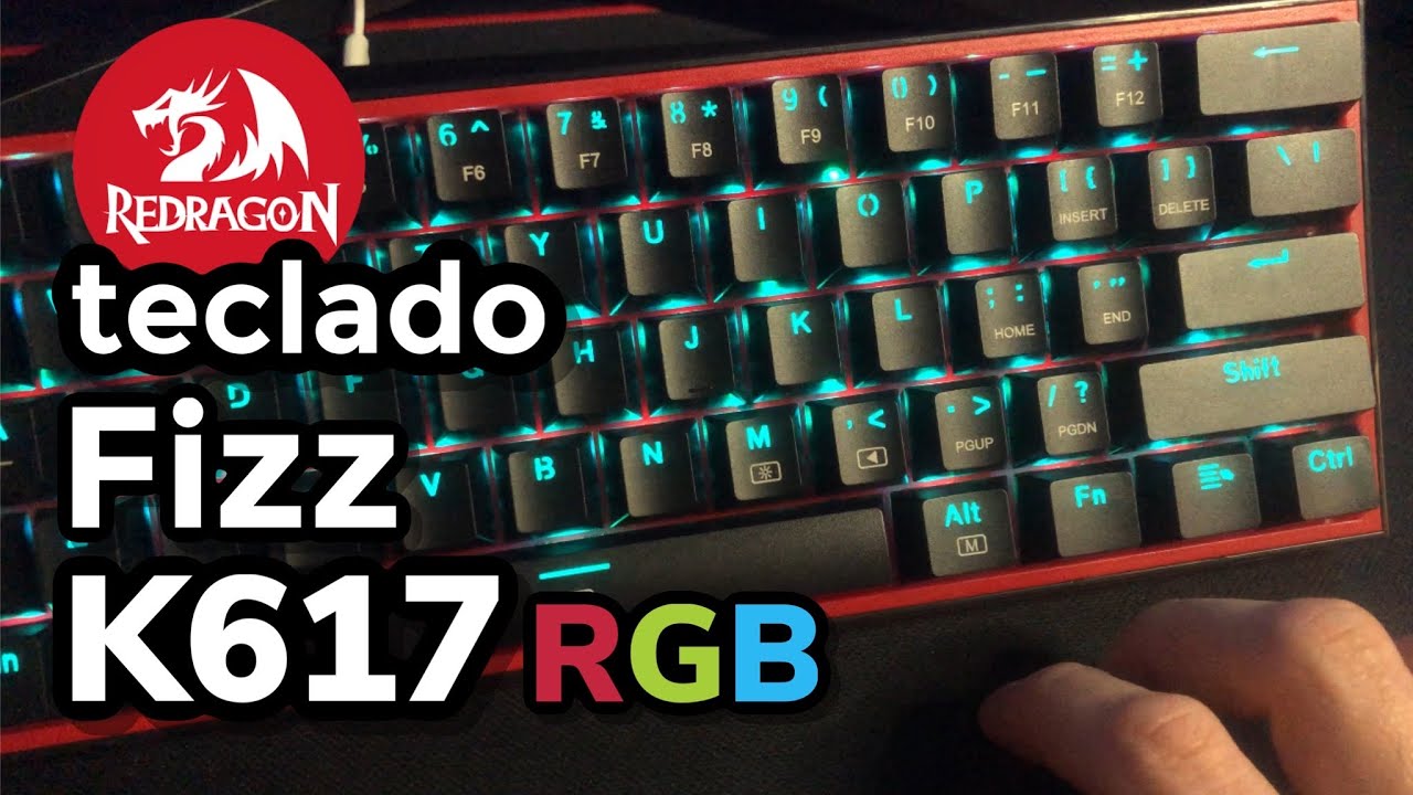 Redragon Fizz K617 RGB - Teclado 60% - Apresentação, comandos e Software de configuração.