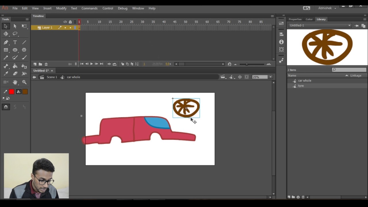 Adobe Animate 2017#6- How and Why to use symbol under symbol (nested symbol)