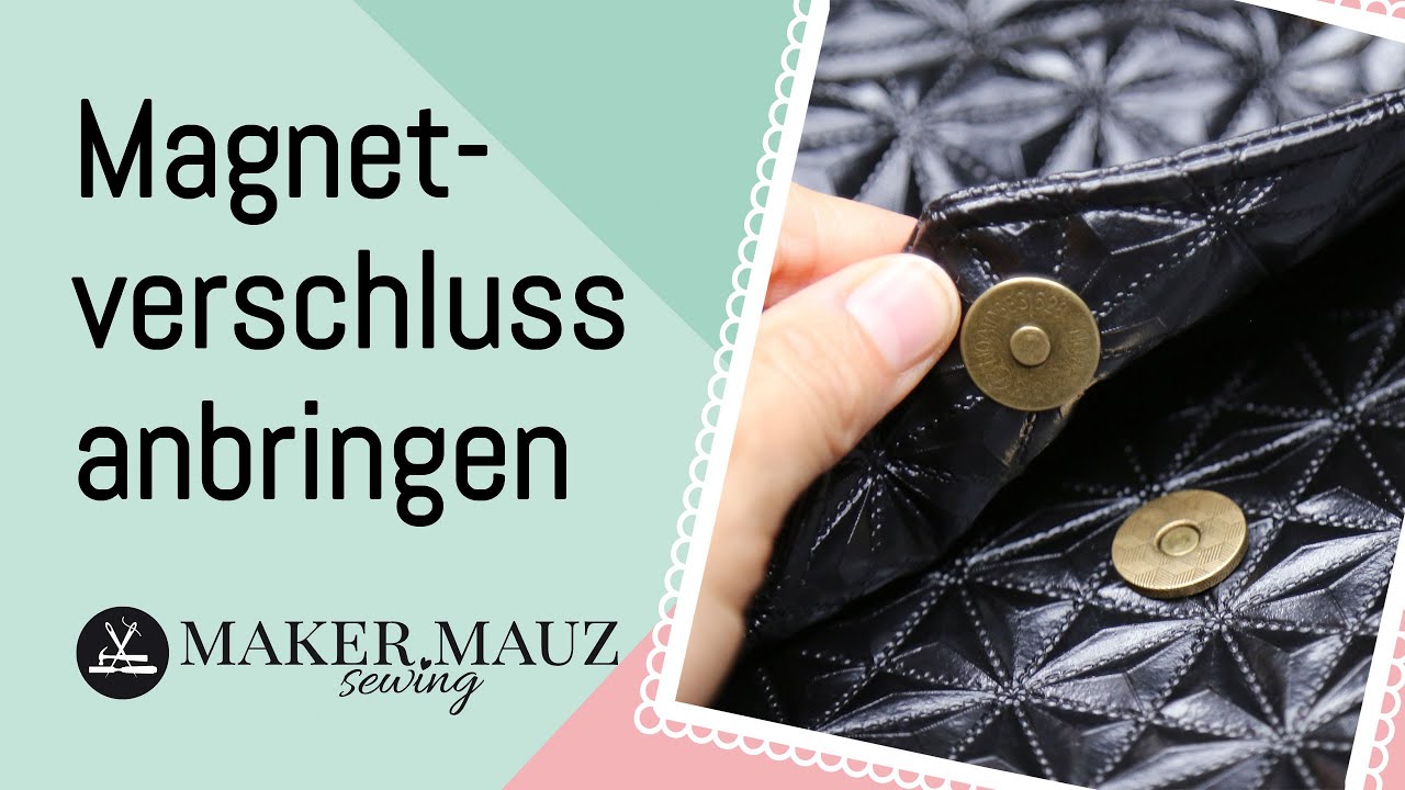 Magnetverschluss anbringen Tutorial zum Taschen n&auml;hen