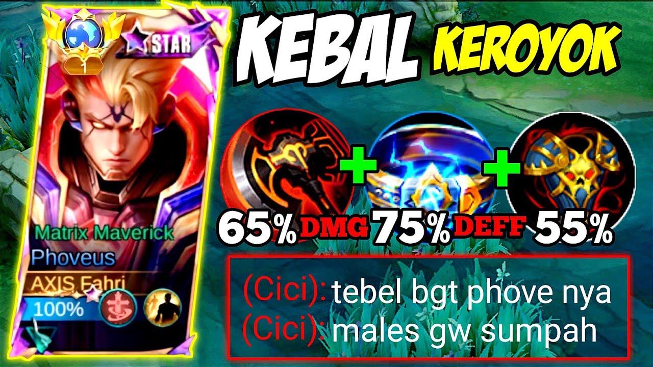 PHOVEUS WAR=PASANG BADAN🔥 HERO SEKERAS INI MASIH DIBILANG GAK LAKU⁉️ TOP GLOBAL PHOVEUS GAMEPLAY