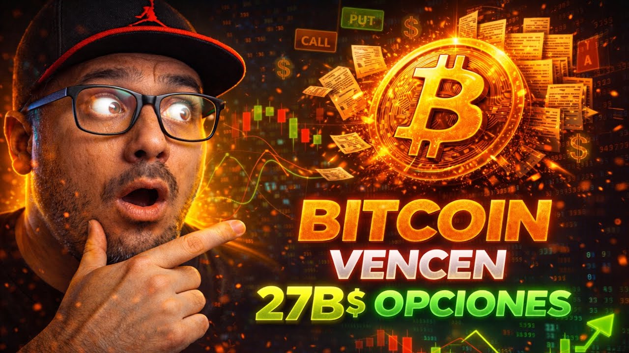 TRADING BITCOIN EN DIRECTO 🔴 BTC Subir&aacute; o Bajar&aacute; ? Vencen 27B$ en Opciones ⚠️