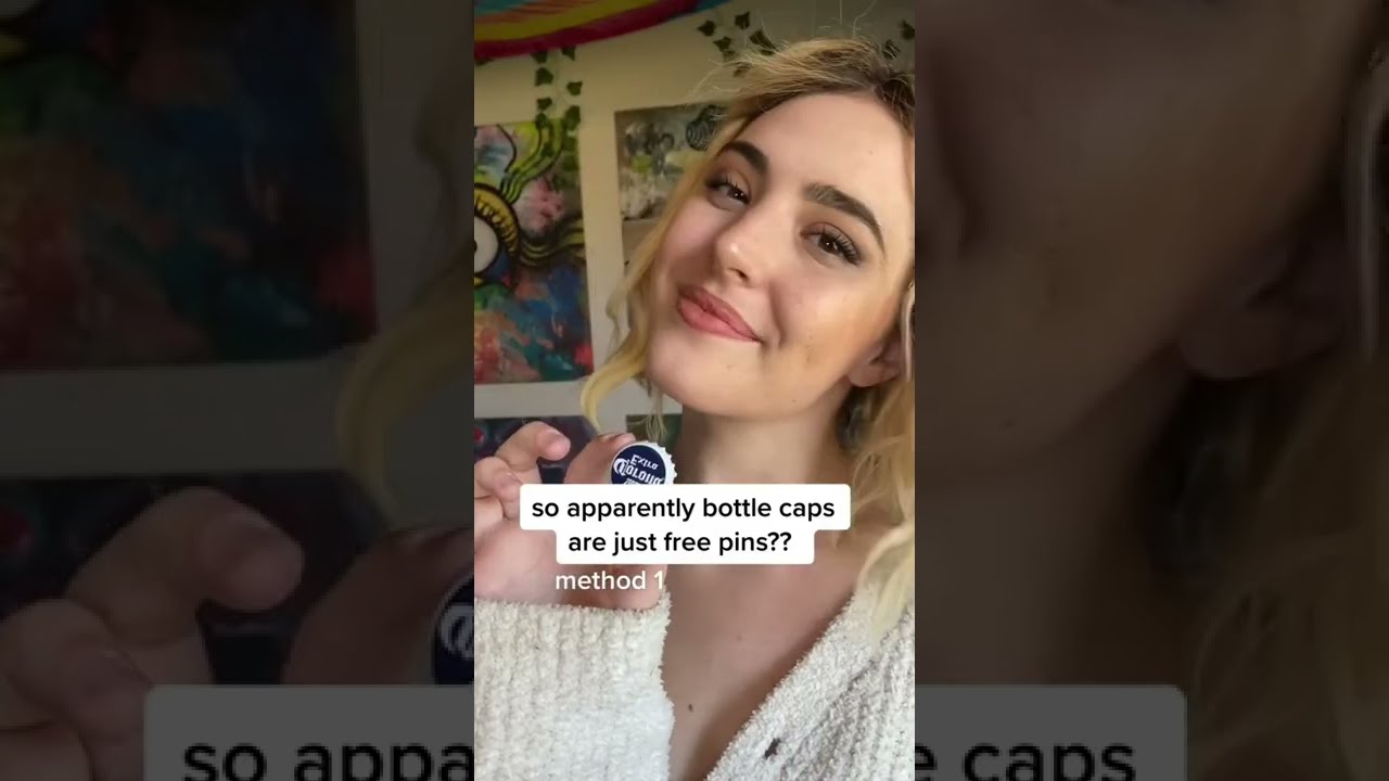 FREE pins from bottle caps!!