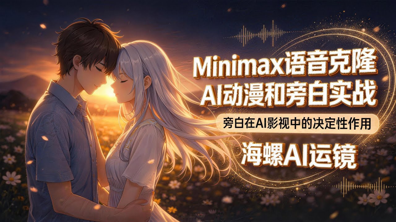 《AI 动漫配音实战｜Minimax 语音克隆｜旁白在 AI 影视中的决定性作用》